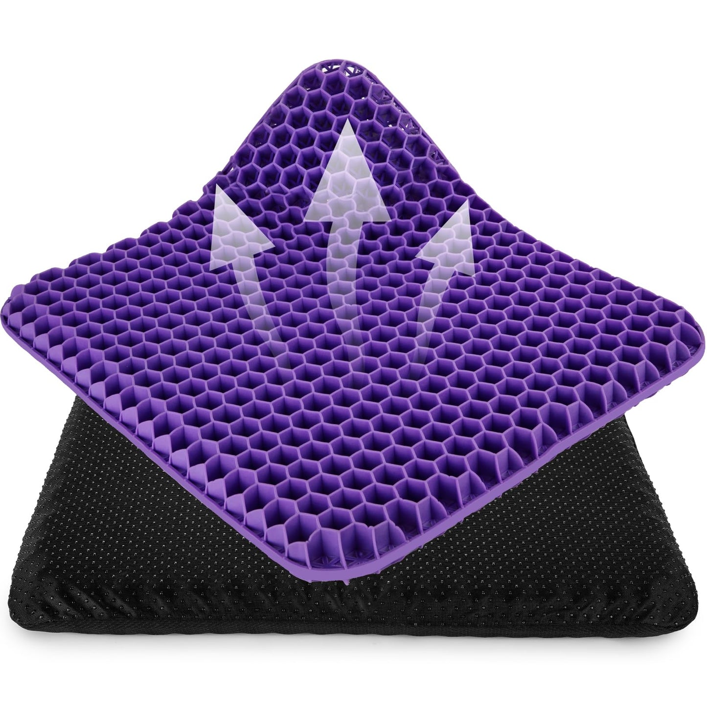 Nymblis Gel Seat Cushion, Cool Honeycomb Cushions with Cloth Cover, 42cm