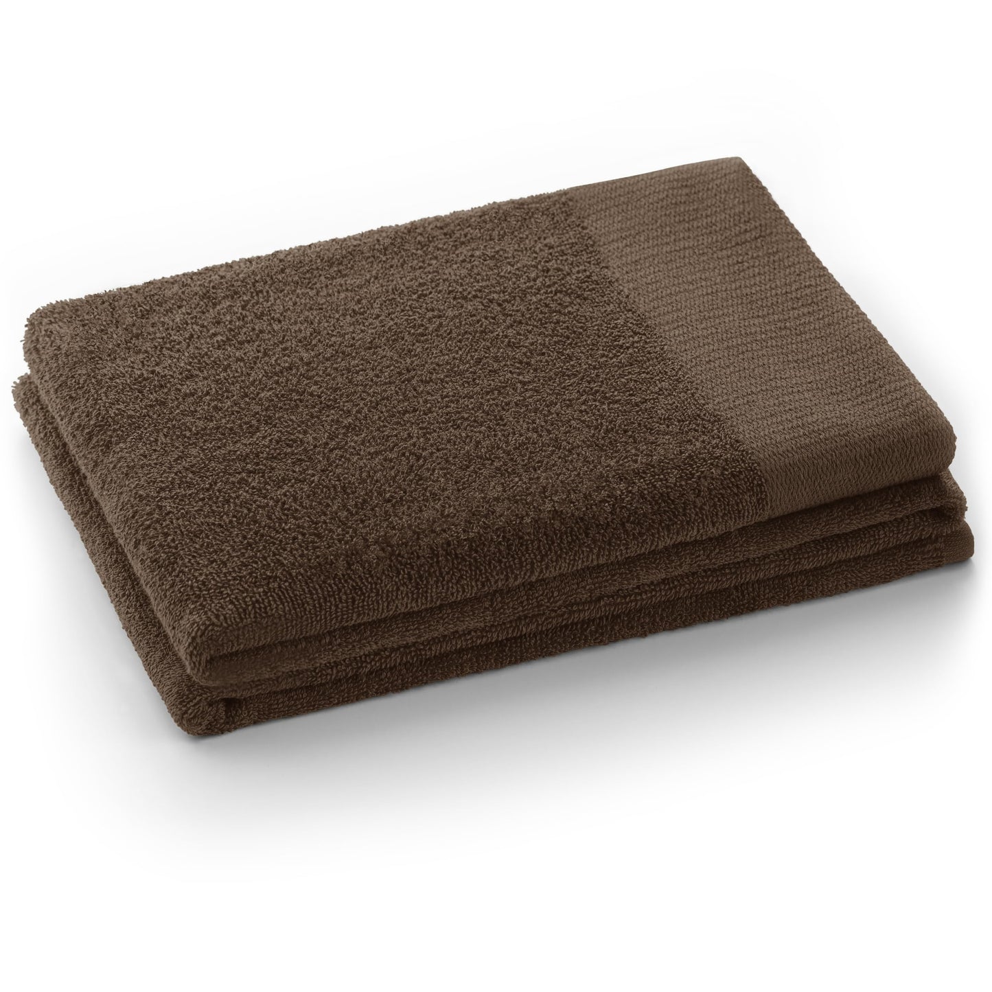 AmeliaHome 70x140 cm Bath Towel 100% Cotton Absorbent Brown Chocolate Amari