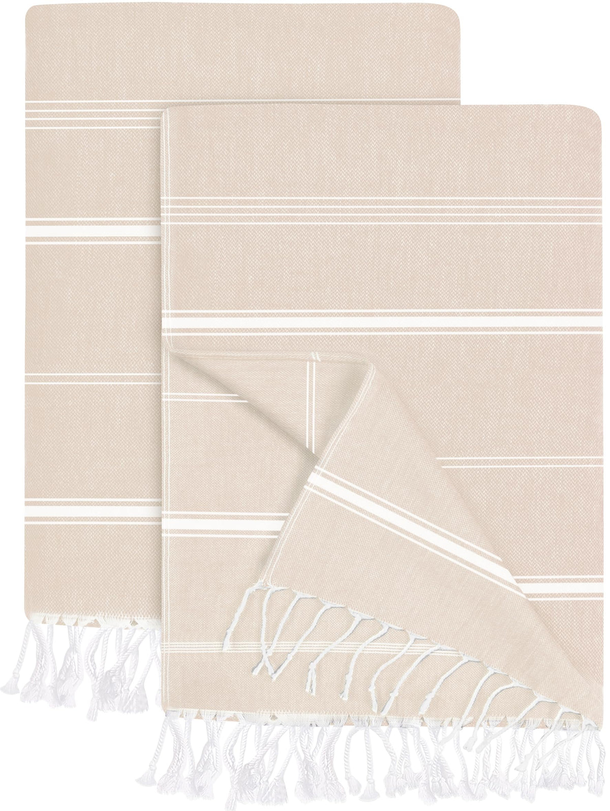 Utopia Towels 2 Pack Turkish Beach Towel 40 x 72 Inches - 100% Cotton Oversized Sand Free Lightweight Quick-Dry Turkish Towel