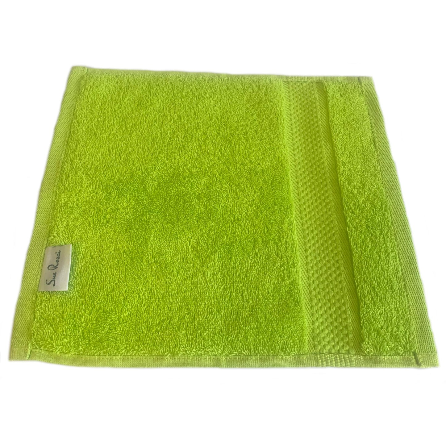 Sue Rossi Face Cloths Pack of 2 or 6, Turkish Combed Cotton, 30cm x 30cm Wash Cloth Fingertip Flannel, Soft & Absorbent
