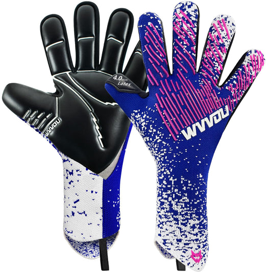 WVVOU Football Goalkeeper Gloves, Soccer Goalie Gloves Youth Adults, High Performance Goalkeeper Gloves, Breathable Soccer Gloves, 4+3mm Super Grip
