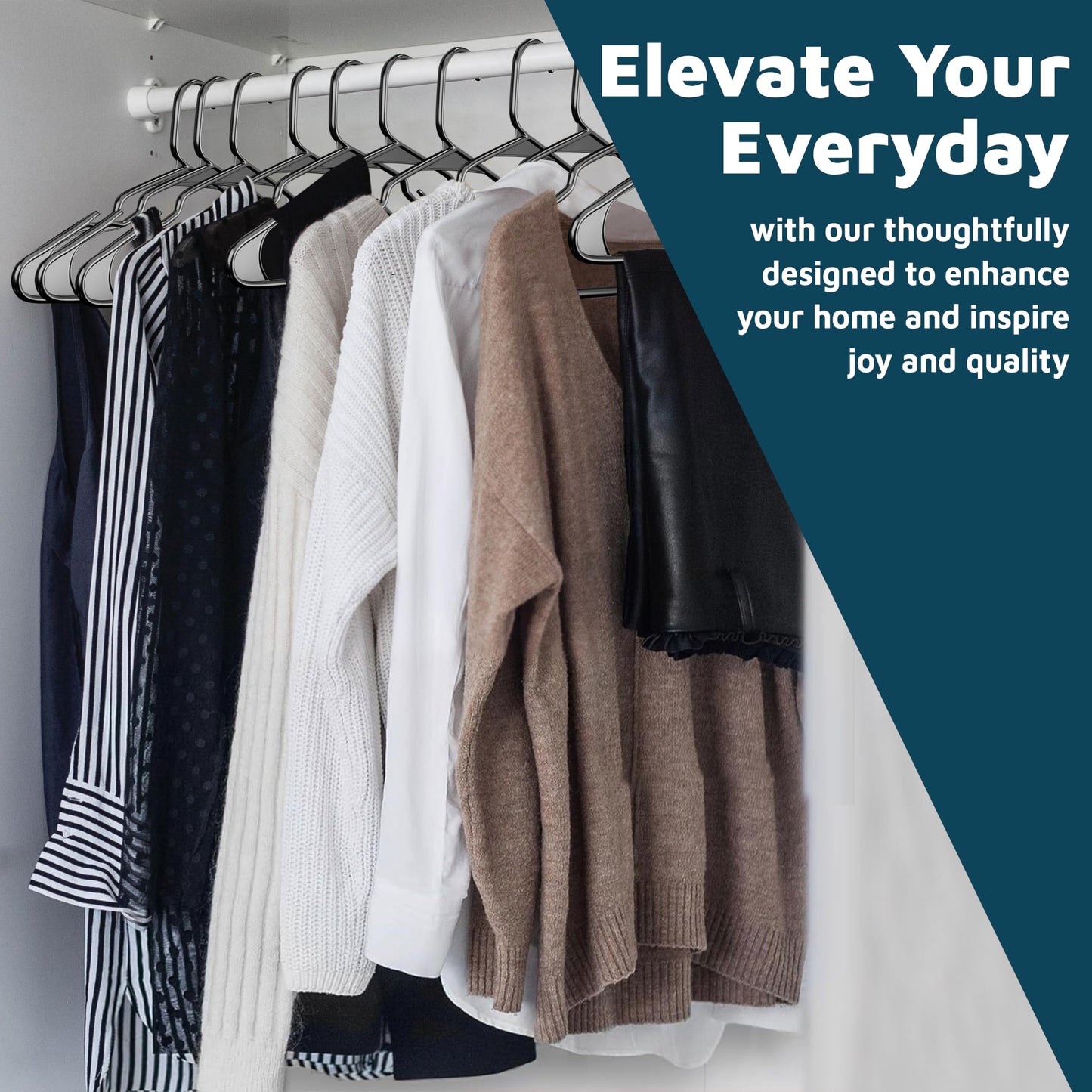Lifemaster Plastic Clothes Hanger Set - 30 Pieces Versatile, Lightweight, Space-Saving, Non-Slip, Slim Designed, Dry and Wet Clothes Hanger Set