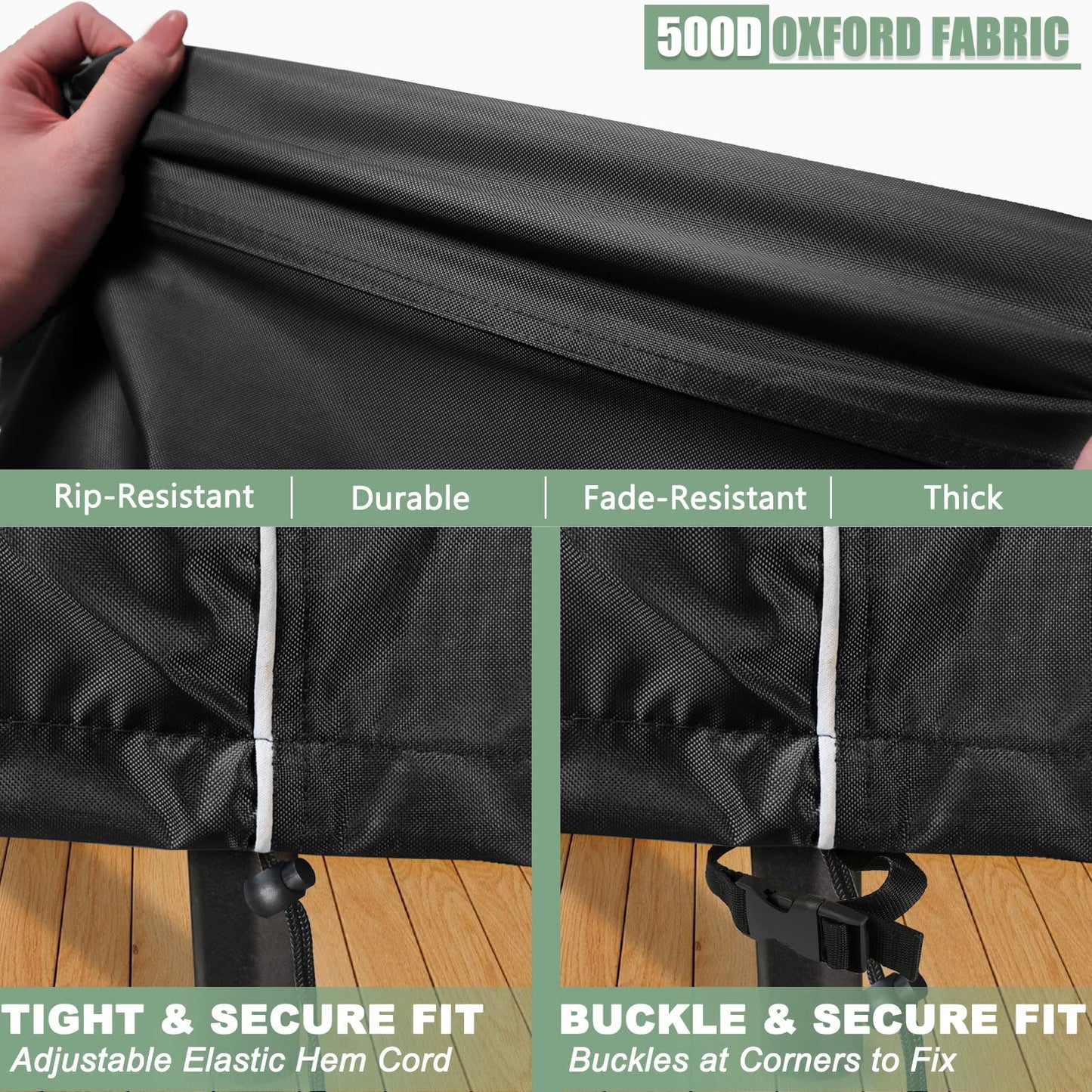 Gasadar Patio Furniture Covers 4 Piece, Waterproof Outdoor Furniture Covers, Patio Furniture Set Covers -Black