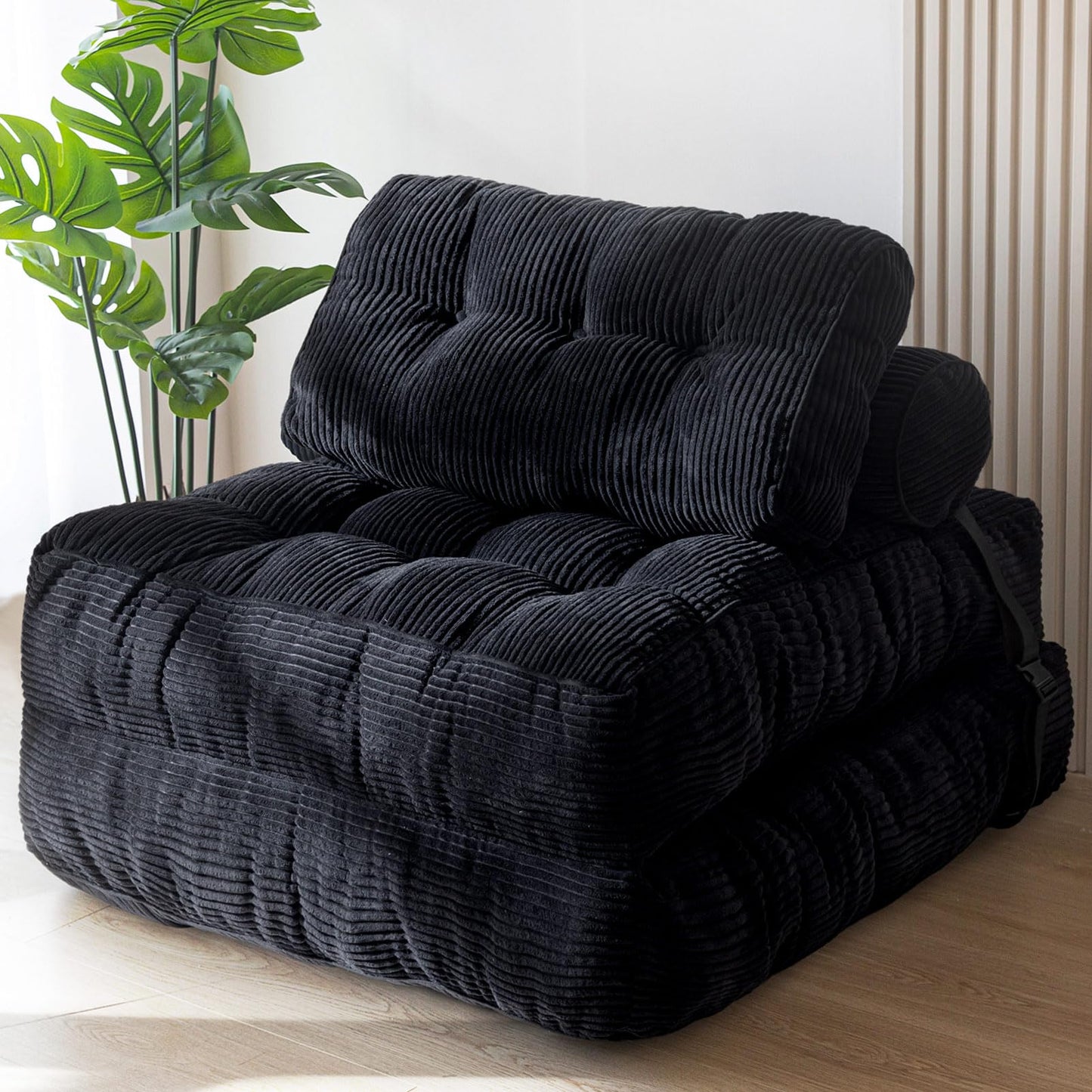 MAXYOYO Folding Sofa Bed, Convertible Sleeper Chair with Pillow Foldable Mattress with Back Support