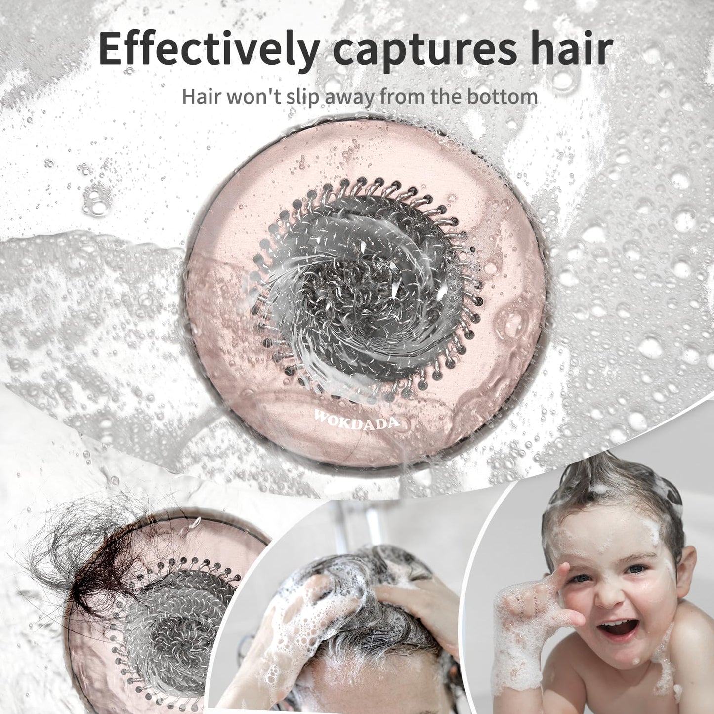 Shower Drain Hair Catcher, Fast Drainage Bathtub Drain Hair Catcher, Easy Clean Hair Catcher Shower Drain