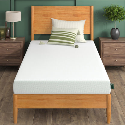 ZINUS Single Mattress - Memory Foam - 90x190cm/3x6ft - Height 13cm/5in - Medium Firmness - Orthopaedic Support with Comfort foam - Green tea Designed