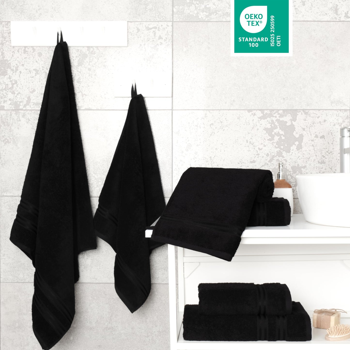 Hammetex Bathrobe 100% Cotton Unisex for Men and Women Quality 400 g/m² Quality Soft Absorbent Terry Towelling Bathrobe for Couples with Pockets