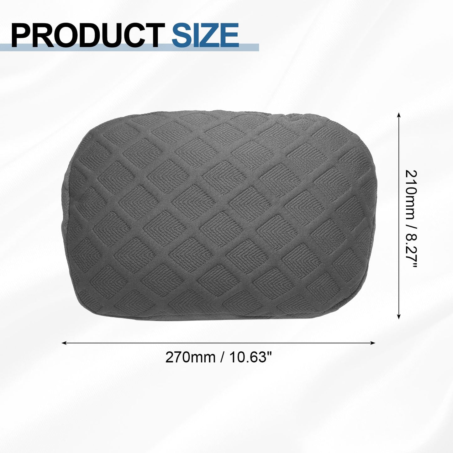 sourcing map Office Chair Pillow Cover, Office Chair Headrest Attachment Mesh Removable Headrest Protector for Home Desk Computer Chairs, Dark Gray