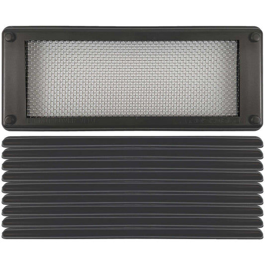 Roshield Pest Proofing Air Brick Mesh Vent Cover | Mouse Insect Rodent Control Prevention x 10 (Dark Grey, Standard)
