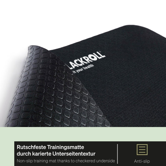 Blackroll mat ? the original. Black Cushioned Gym Mat 65cm x 185cm Ideal for Exercise, Yoga, Pilates, Mat with gym bag