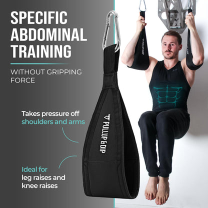 PULLUP & DIP Ab Straps, Premium Abdominal Slings for Abdominal Training, Padded Workout Straps for Crunches, Hanging, Leg Raise, Set of 2 Ab Slings