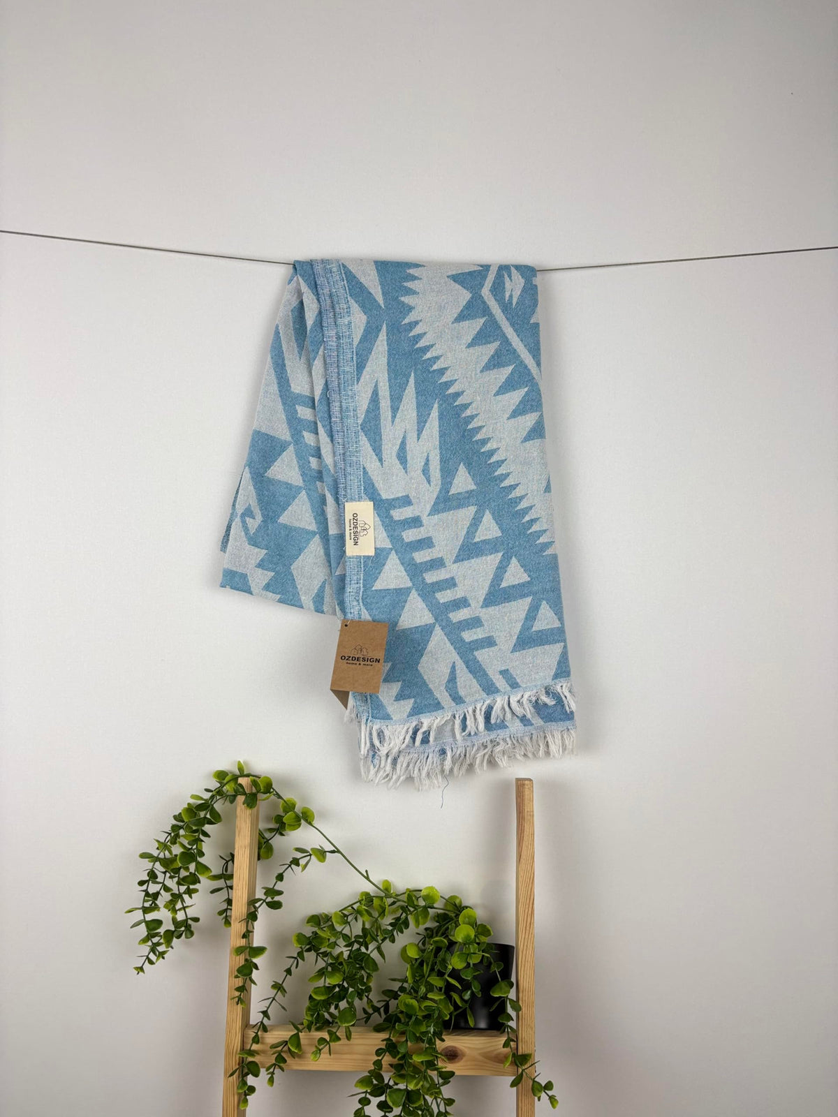 OZDESIGN Jacquard Turkish Peshtemal Towel – 100% Cotton, 95x175 cm, Lightweight & Quick Dry Hammam Towel, Woven on Automatic Looms