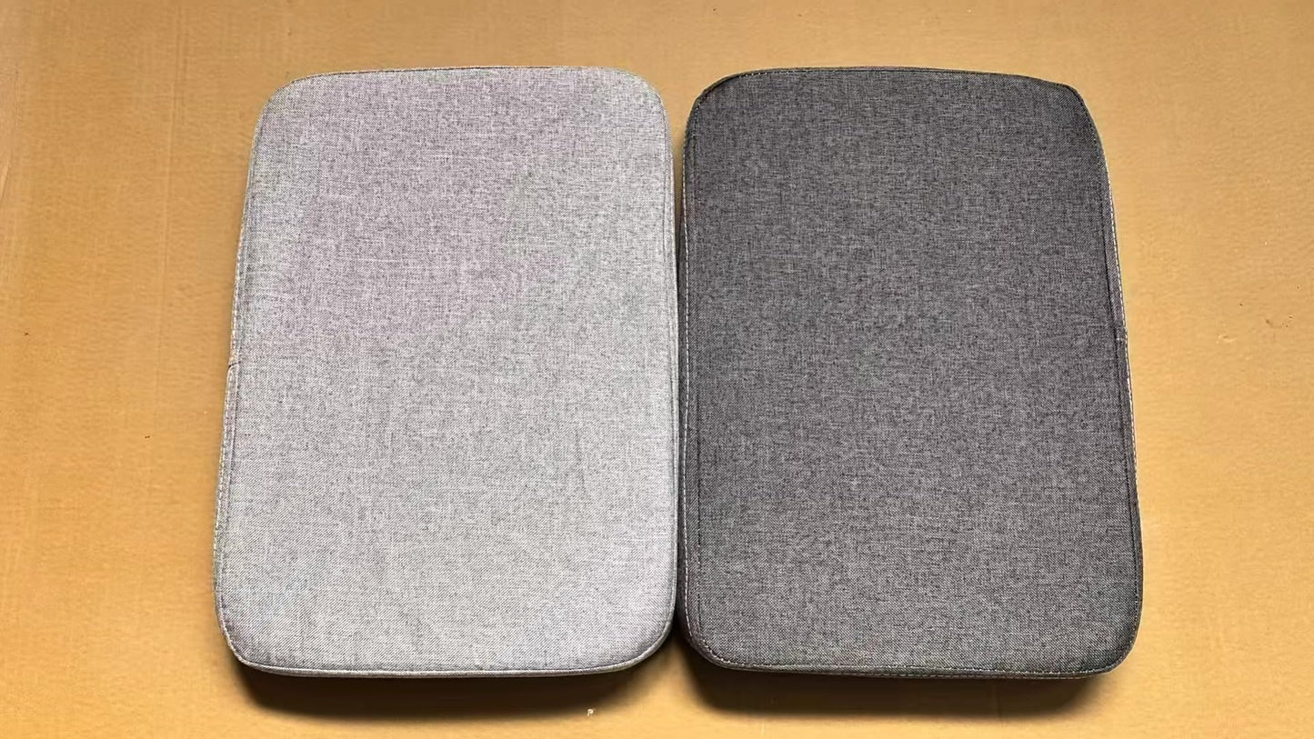 Foot Stool, Pouffe Footstool with Removable Cover, Linen Fabric Small Footstool with Cushion