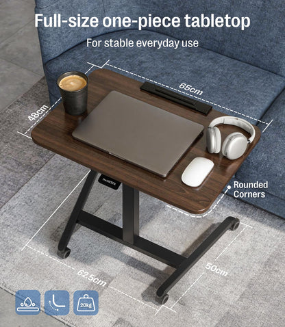 MAIDeSITe Fit Pro Over Bed Table with Wheels, Height Adjustable Desk