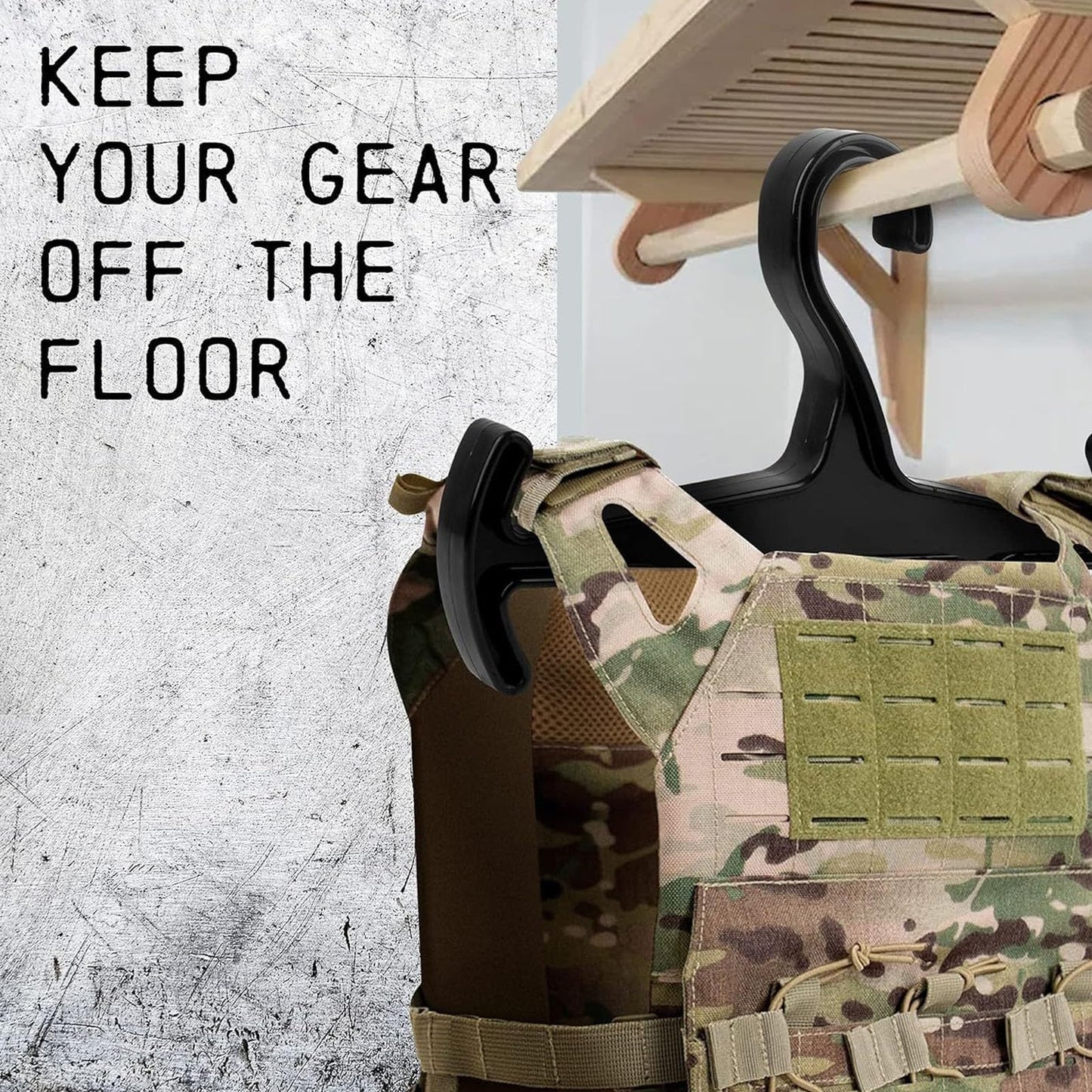 Heavy Duty Hanger,Heavy Duty ABS Clothes Hangers, Multi Purpose High Load Bearing Clothing Hanger for Tactical Gear