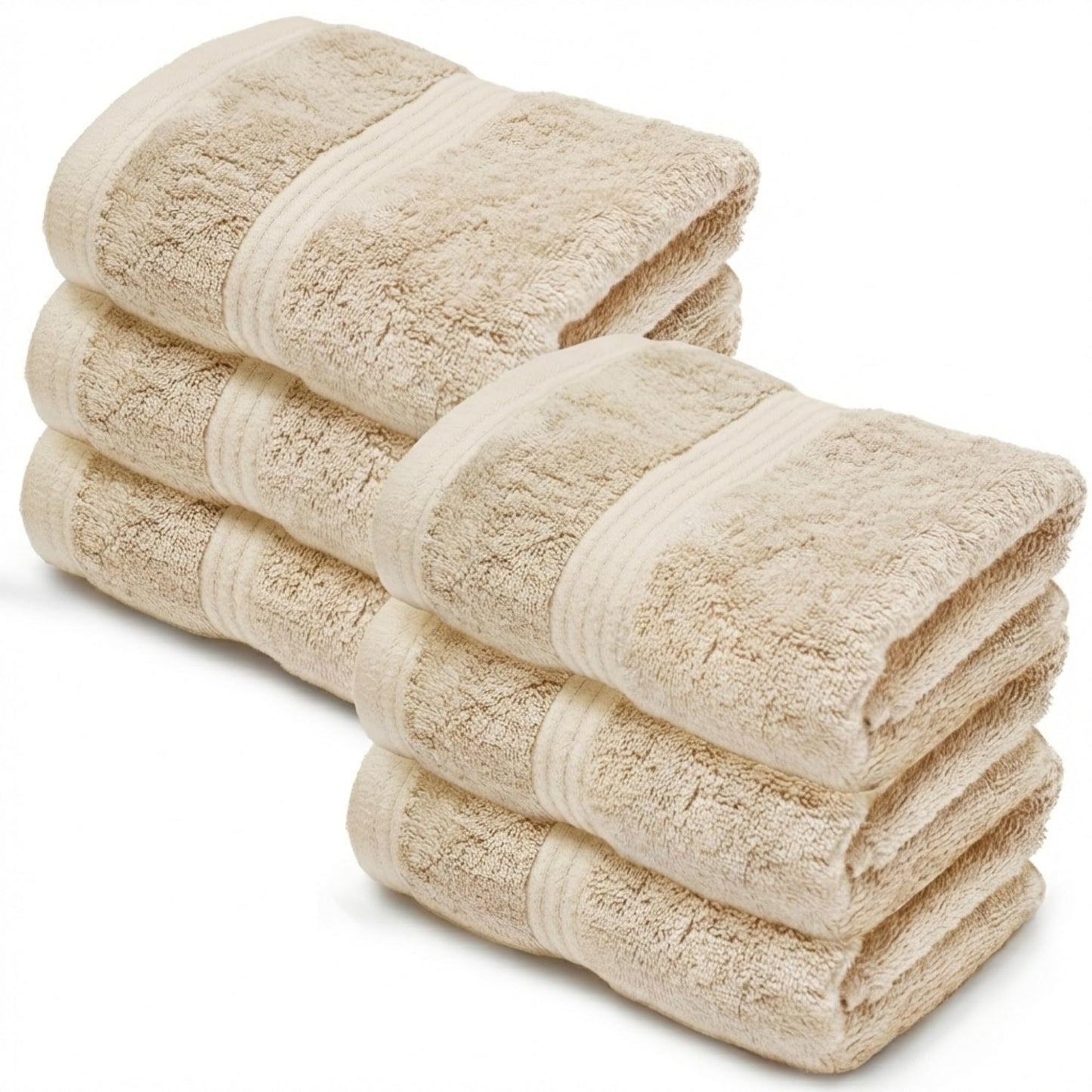 Makooz Luxurious Bamboo Face Flannels Pack of 6-700 GSM Thick Bamboo Face Cloth Towel Set - Silky Soft, Absorbent, Quick Dry Wash Cloth