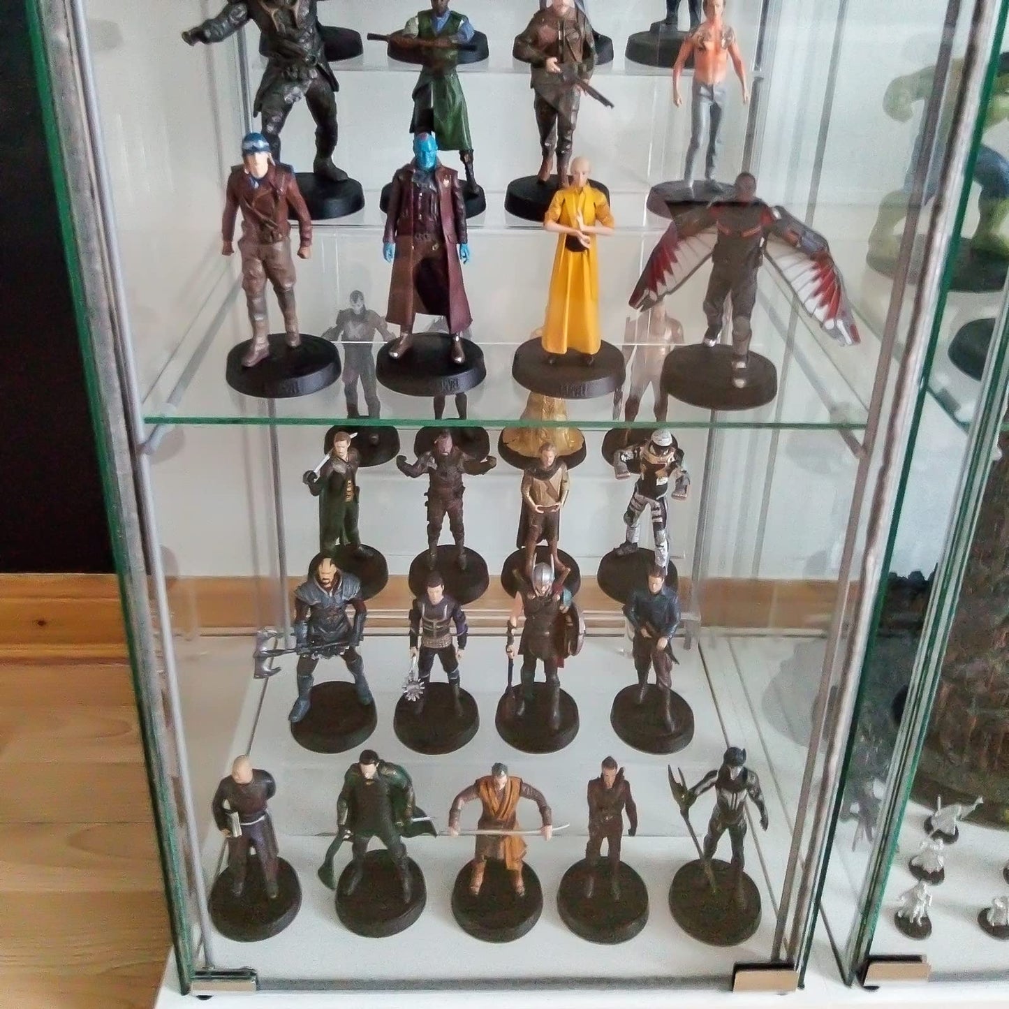 Display Stands Set of 4 Extra Acrylic Shelves with Brackets to Fit I kea De tolf Cabinet (DSA/IK-x4FBA)