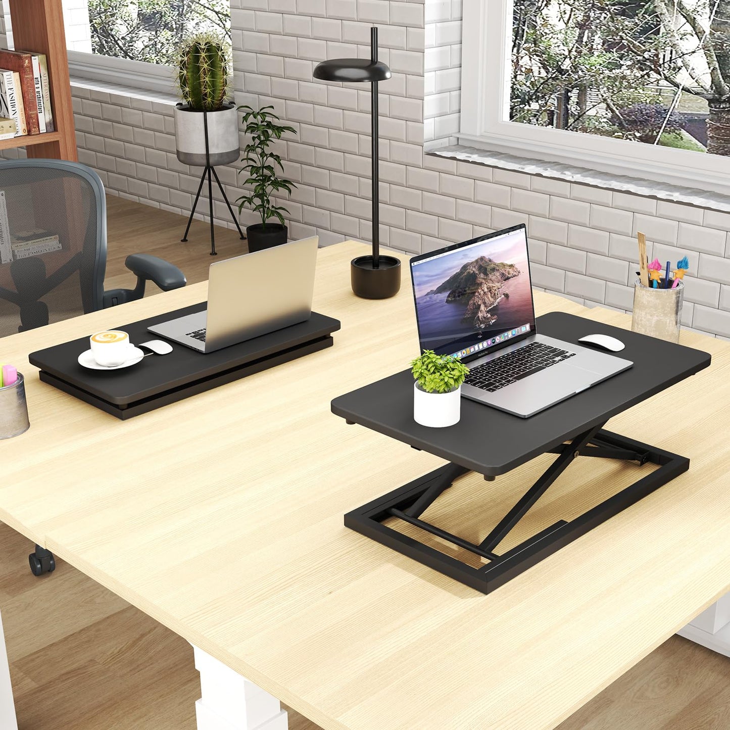 Tcatec Standing Desk Converter 34 x 60 cm Height Adjustable Sit Stand