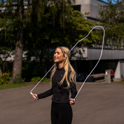 SwissSkip SwissSkip Jump Rope by Dayan Kolev, Xelerate- 5mm PVC Jump Rope, Ideal Rope for Beginners and Advanced Athlets (White)
