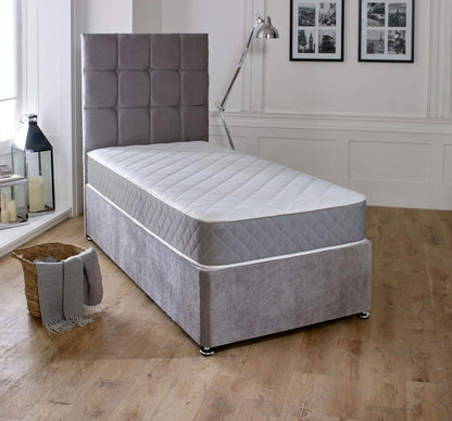 Extreme Comfort Spring Coil Diamond Grey Essentials Mattress | 3ft Single (90cm x 190cm) | Foam Free Spring Coil | Plush Feel | Cooltouch Plus Sleep