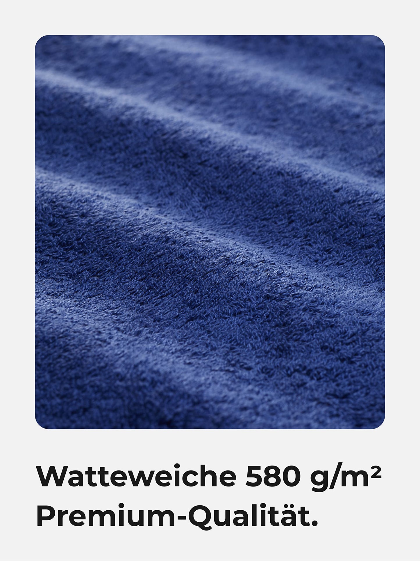 Sowel® Guest Towels 30 x 50 cm, 100% Organic Cotton, Premium Quality, Hand Towel Made in Portugal, Navy