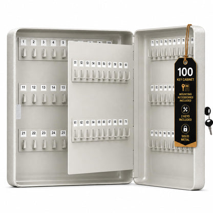 Landlord Direct Supplies LDS® Large Key Cabinet Wall Mounted 100 Keys Key Box Includes 100 Indexing Numbers & Mounting Harware