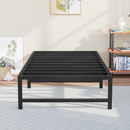 Yornoli 3ft Single Bed Heavy Duty Steel Slats Single Metal Bed Frames with 31.5cm Platform Storage for Adult No Box Spring Needed Easy Assembly