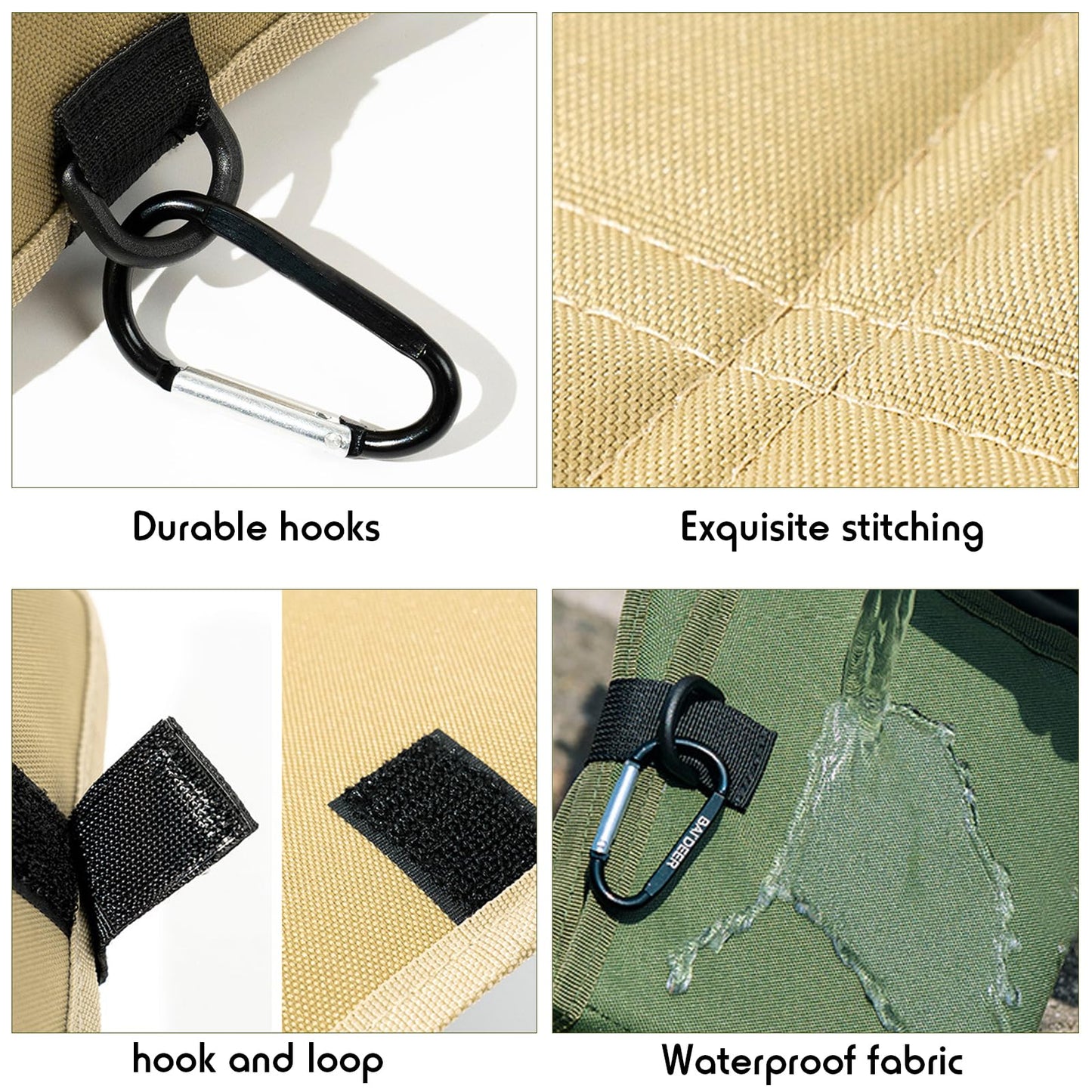 2 Pack Folding Seat Mat, Foldable Oxford Cloth Seat Pad, Waterproof & Insulated Camping Foam Sit Mat