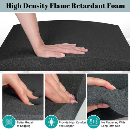 Winmist Glimpse 3Pack Sofa Cushion Support for Sagging Seat 50 x 50cm Couch Cushion Support High Density Foam Replacement for Seat Sagging Black