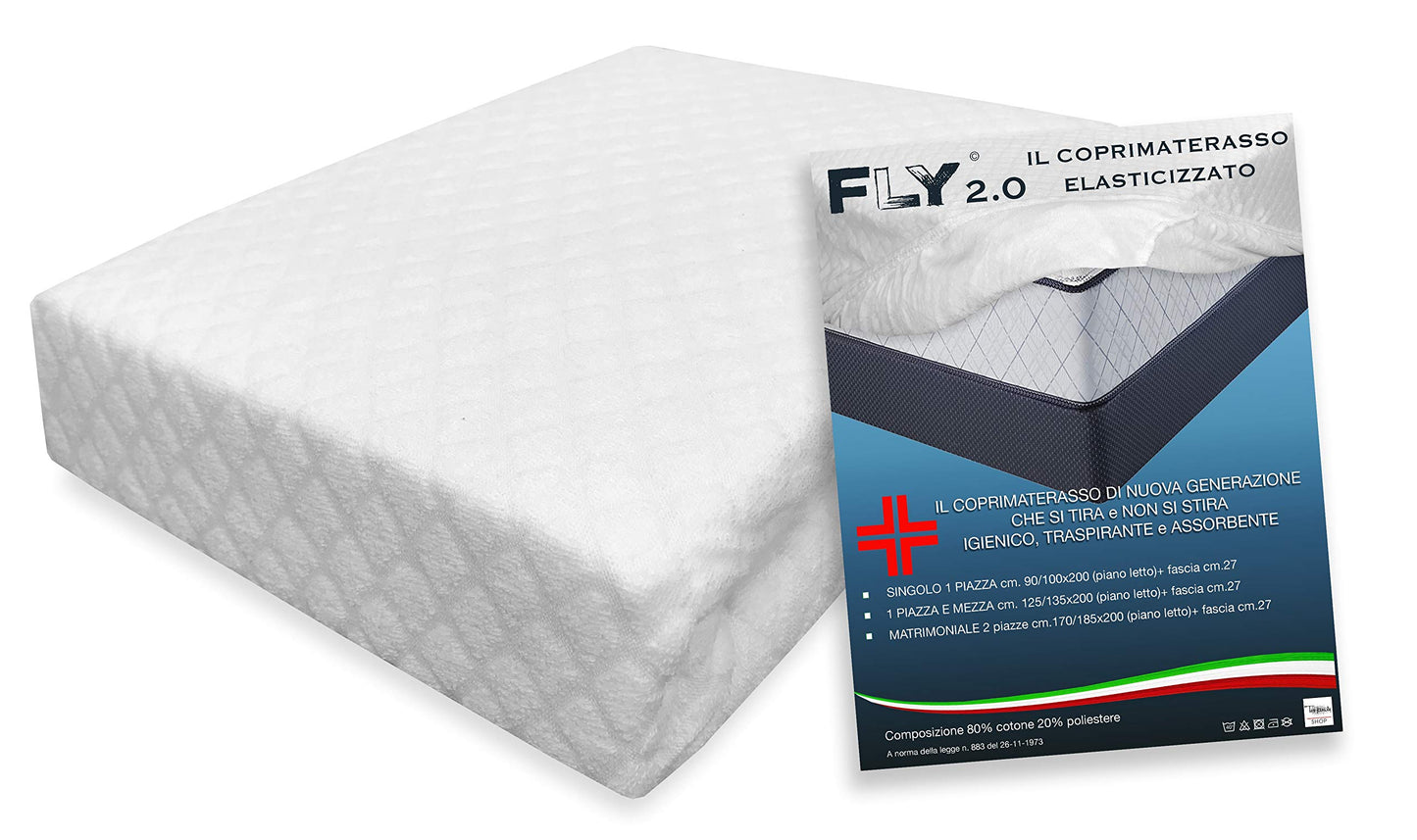 tex family Fly 2.0 Jacquard Terry Elasticated Mattress Protector with Corners for Queen Bed