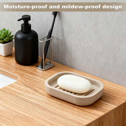 2 Pcs Soap Dish with Drain Plastic Sponge Holder, Non-Slip Design and Easy Cleaning, Soap Saver Tray for Bathroom and Travel Convenience