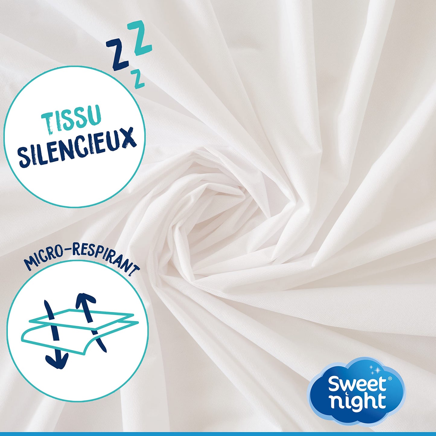 Sweetnight – Full Mattress Cover 200 x 200 cm | Waterproof and Micro Breathable Mattress Protector | Fully Protects Your Mattress | Zip