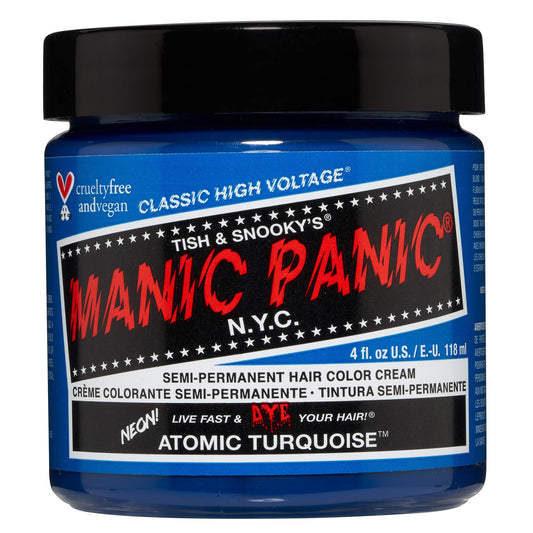 Manic Panic High Voltage Classic Cream Formula, Atomic Turquoise, 0.118 kg