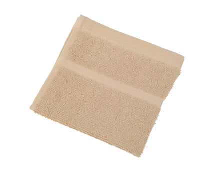Gözze - Set of 4 Faceloths, Soft and Absorbent, 100% Cotton, 30 x 30 cm - Cappuccino