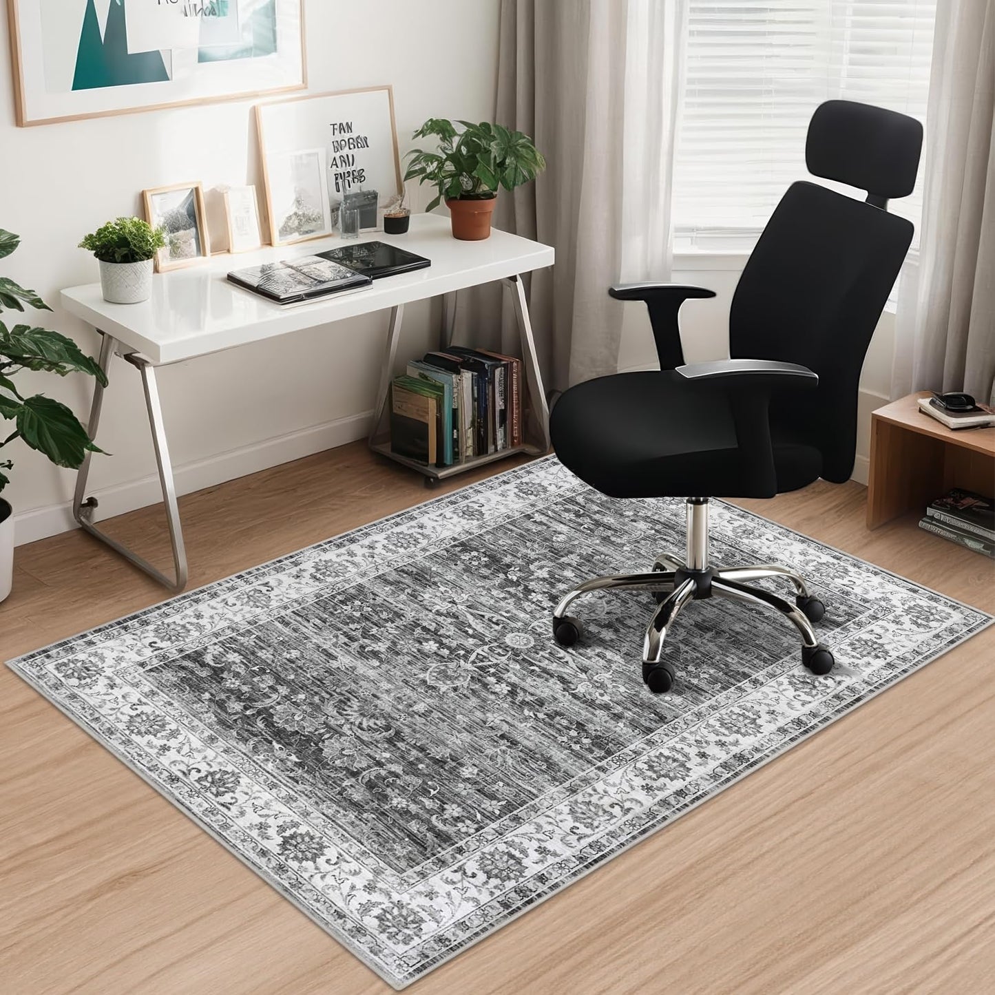 Office Chair Mat for Hardwood Floor, 120x150 cm Anti-Slip Computer Gaming Desk Mat, Multi-Purpose Floor Protector for Home Office Rolling Chair