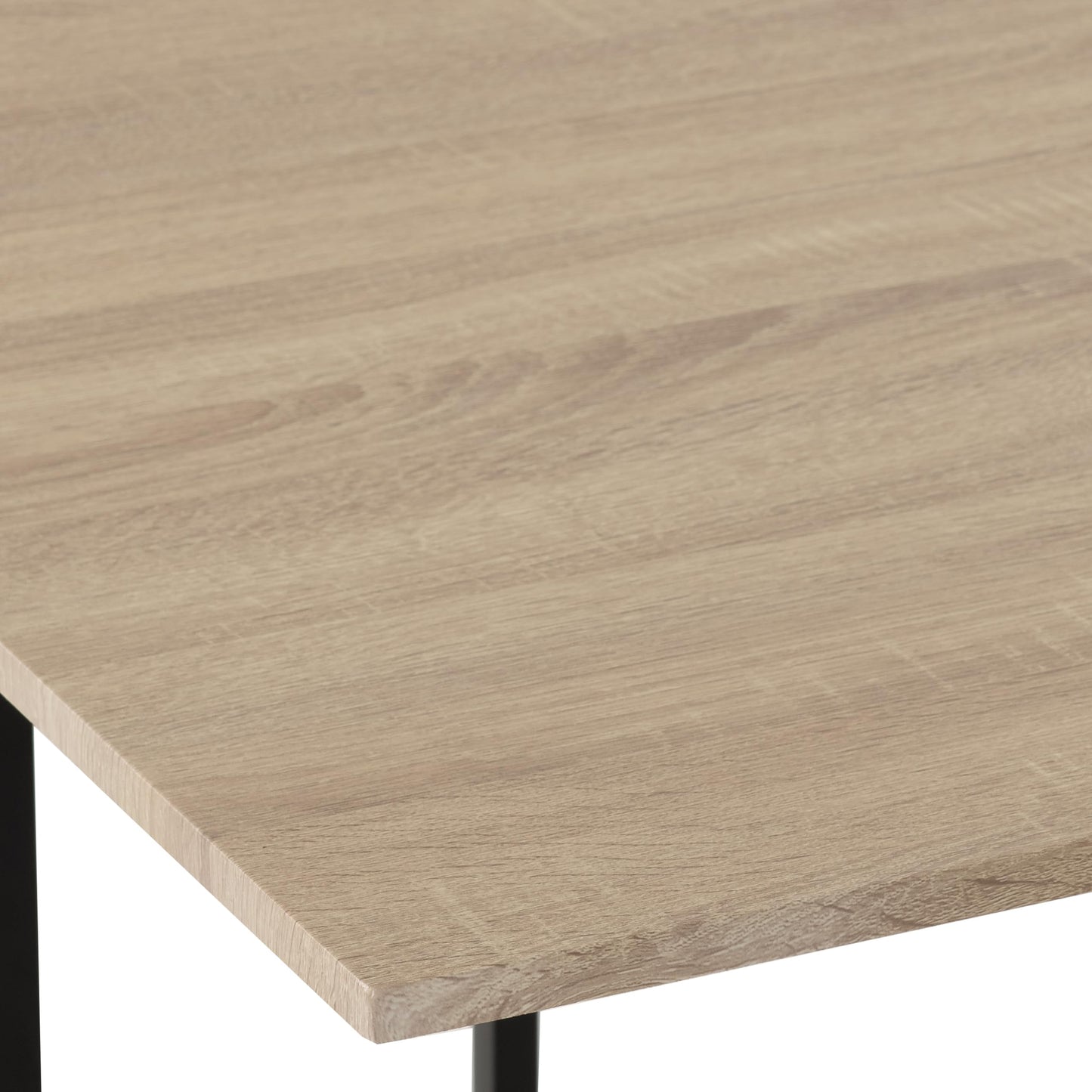 Seconique Stowaway Dining Set, Engineered Wood, Sonoma Oak Effect/Black, W 800mm x D 800mm x H 760mm