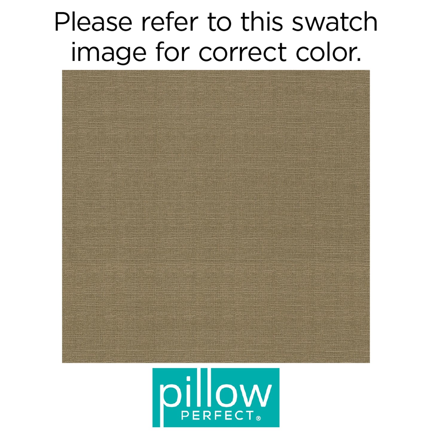 Pillow Perfect Tufted Seat Cushions (Round Back), Polyester, Tan Monti Chino, 19 Inches x 19 Inches