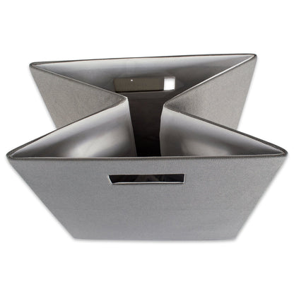 DII Hard Sided Collapsible Fabric Storage Container for Nursery, Offices, & Home Organization, 13x13x13" - Solid Gray