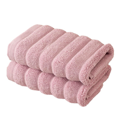 BERIBO Cloud Turkish Towel Set 100% Cotton 620gsm Rose Quartz, 2 Face Flannels