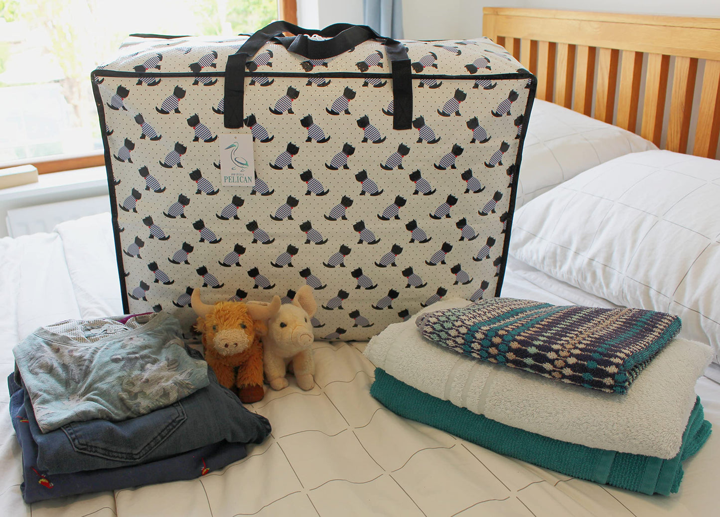 Storage Bags, 65 ltr 2x Pack, Scotty Scottie Dogs Print