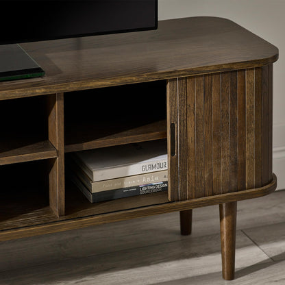 Julian Bowen Arya TV Unit for up to 55" TVs, Dark Oak Effect - H55 x W160cm
