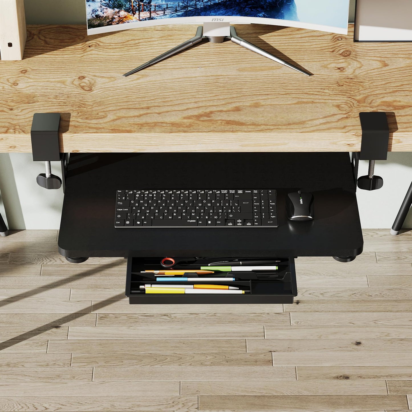 ETHU Under Desk Keyboard Tray 50x30cm