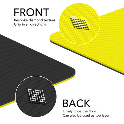 Large Exercise Mat  Extra Wide & Extra Thick Yoga Mat (183cm x 80cm x 10mm), TPE Fitness Mat with Free Carry Straps, Perfect for HiiT Home Workouts &
