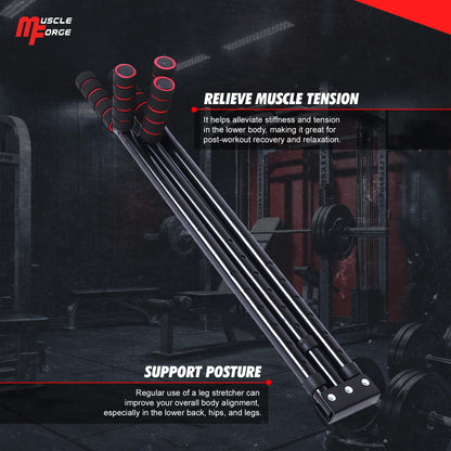 MuscleForge? 3 Bar Leg Stretcher for Splits and Adductor Stretch Spreader to Over 180? Split Machine Trainer for Martial Arts Ballet Stretching