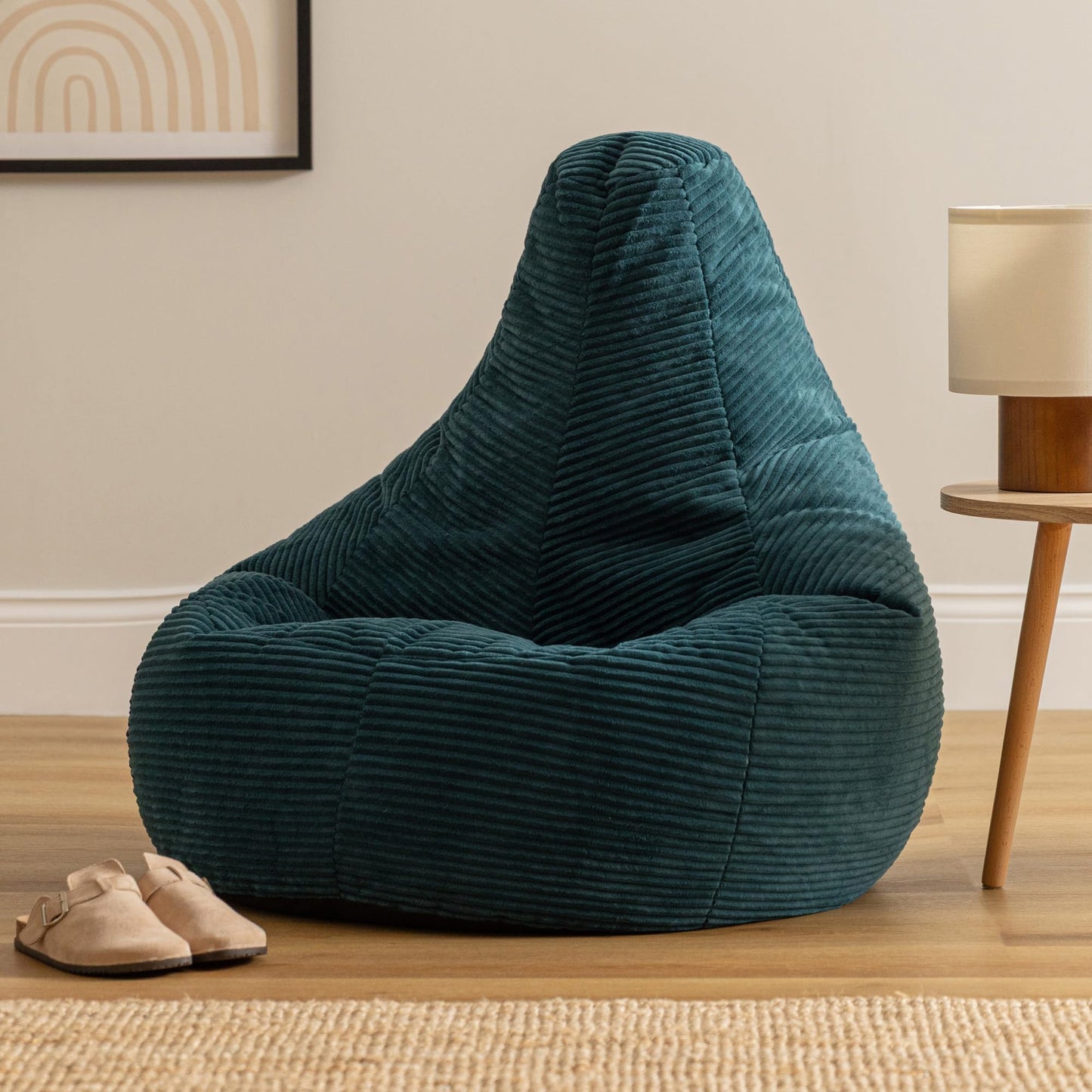 icon Dalton Cord Bean Bag with Filling Included, Set of 2, Teal