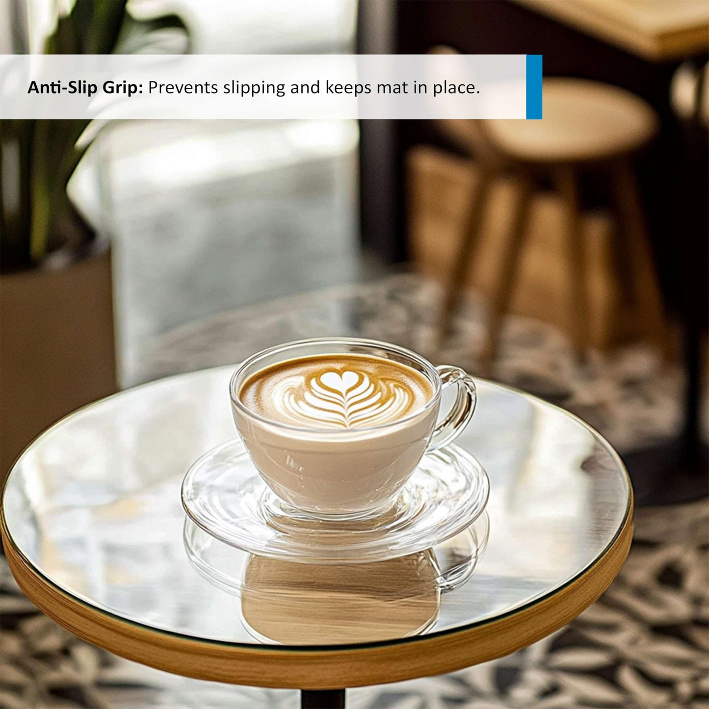 Round Clear PVC Table Protector, Heat Resistant & Waterproof, Clear (Round 60cm)