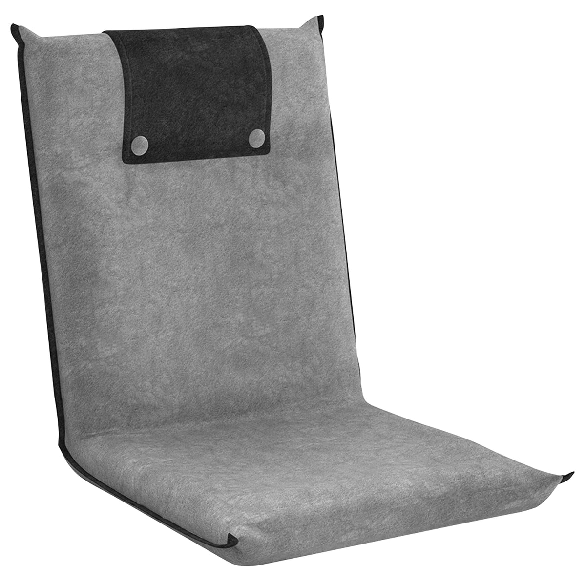 bonVIVO EASY II Folding Floor Chair Adjustable Back Support Light Grey