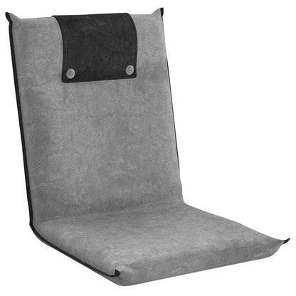 bonVIVO EASY II Folding Floor Chair Adjustable Back Support Light Grey