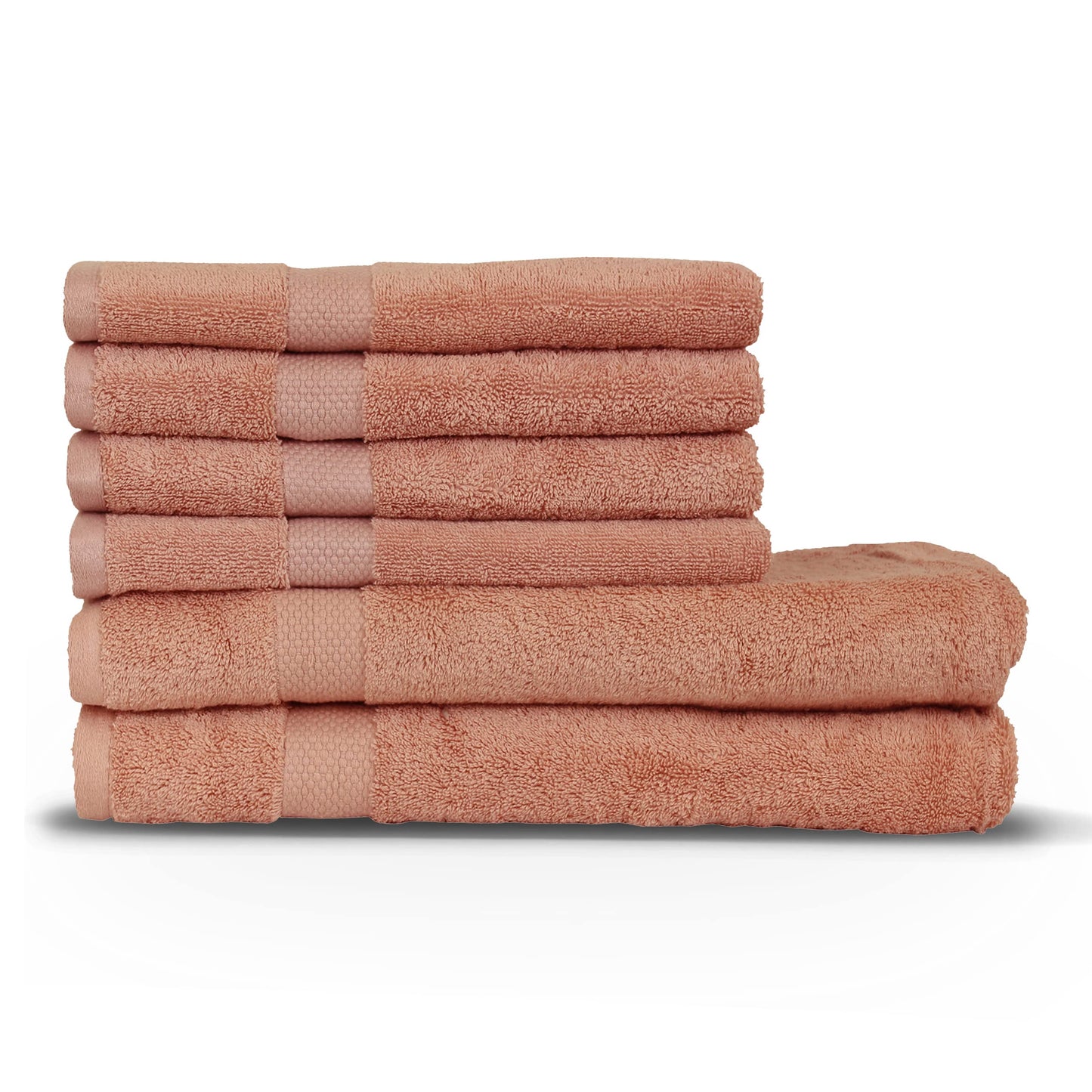 Yard The Linen Loft 6 Piece Hand Towel/Bath Sheet Bale, Cotton, Blush