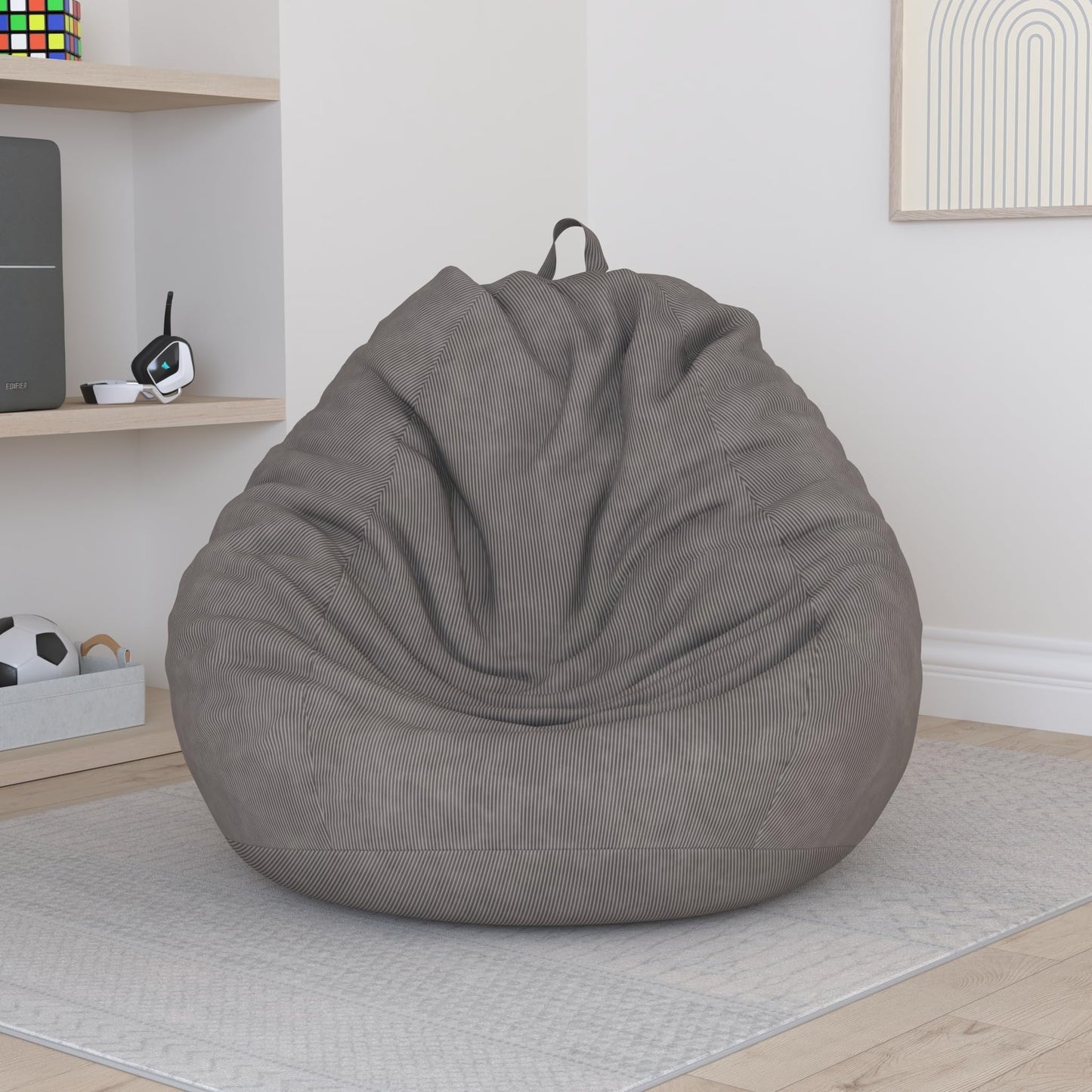 Nobildonna 3 ft Bean Bag Chair Cover (No Filler) for Adults and Kids 300L Extra Large Stuffed Animal Storage Bean Bag Washable Soft Premium Corduroy